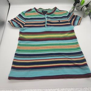 Boy Polo Ralph Lauren Tee. Size 6. Striped Multi-Color.